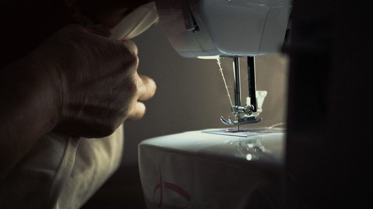 a sewing machine work