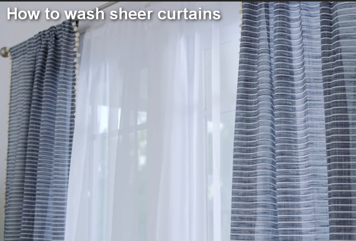 how to clean sheer curtains