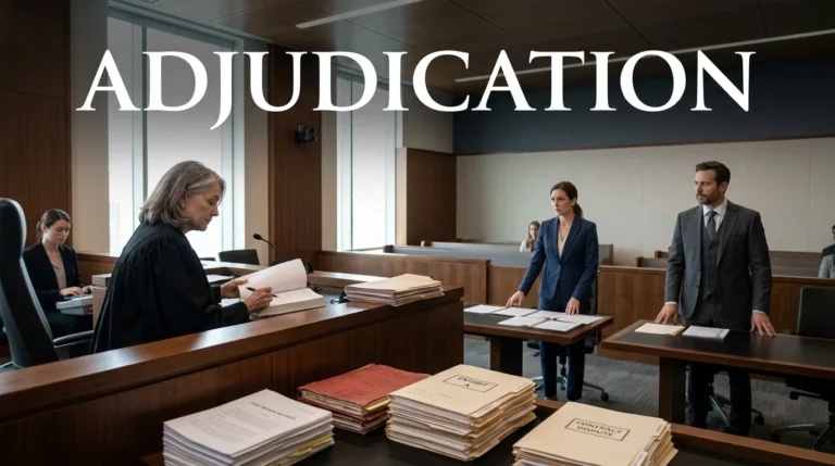 Adjudication Meaning Explained in Plain English: What It Means in Law, Legal Claims, Disputes, and Everyday Use Adjudication