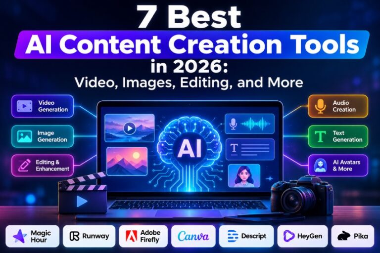 7 Best AI Content Creation Tools in 2026: Video, Images, Editing, and More AI Content Creation Tools